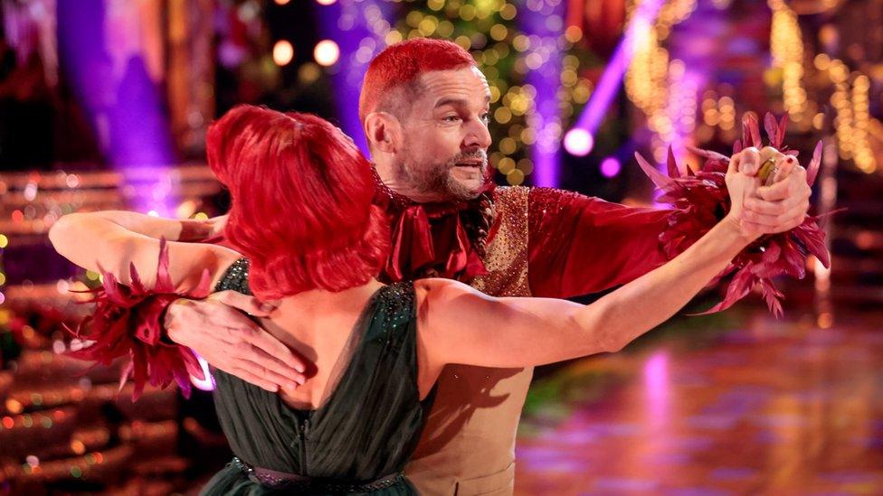 Fred Sirieix and his dance partner Dianne Buswell taking part in this year's Strictly Come Dancing Christmas Special