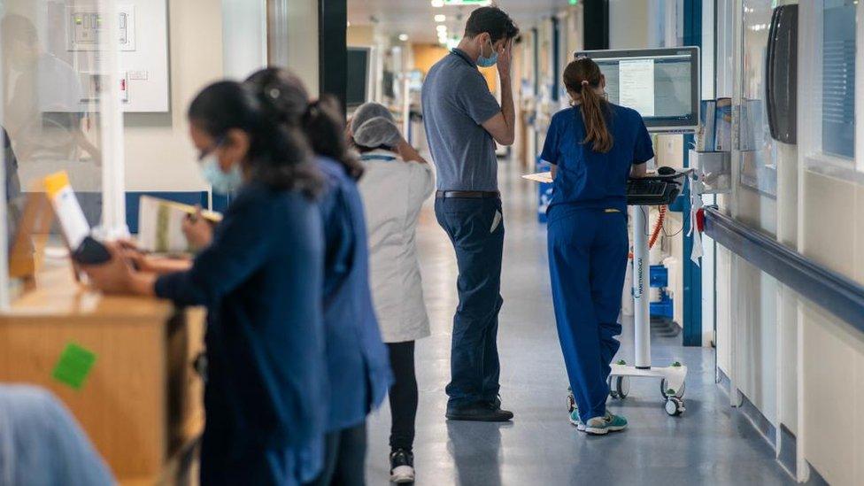 Medical staff on hospital ward