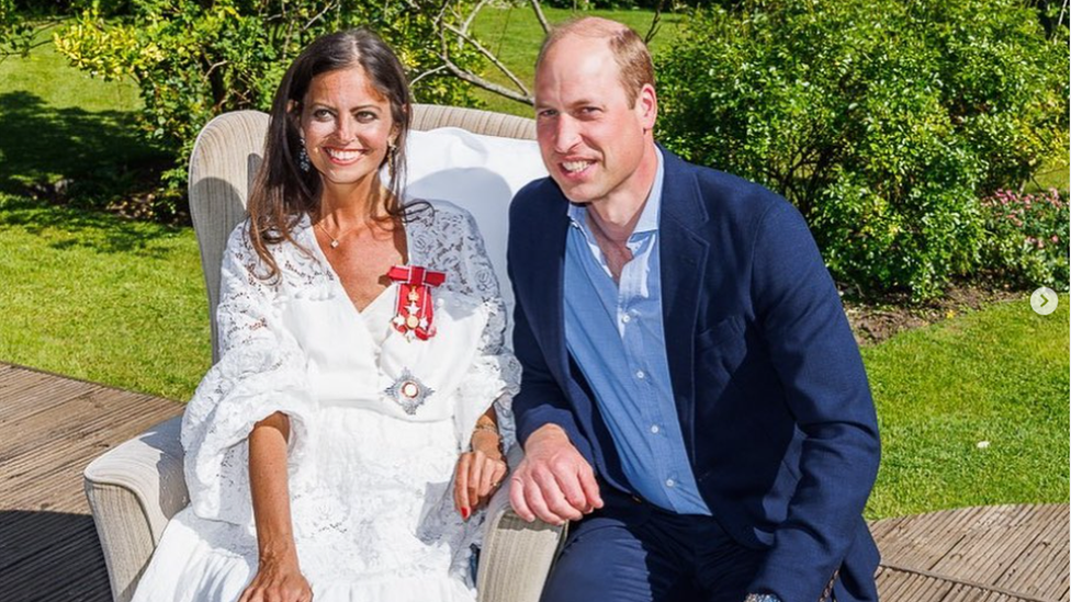 Dame Deborah James and the Duke of Cambridge