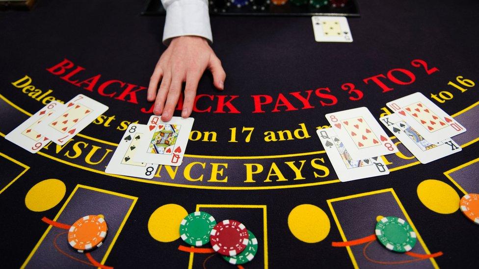 Blackjack table