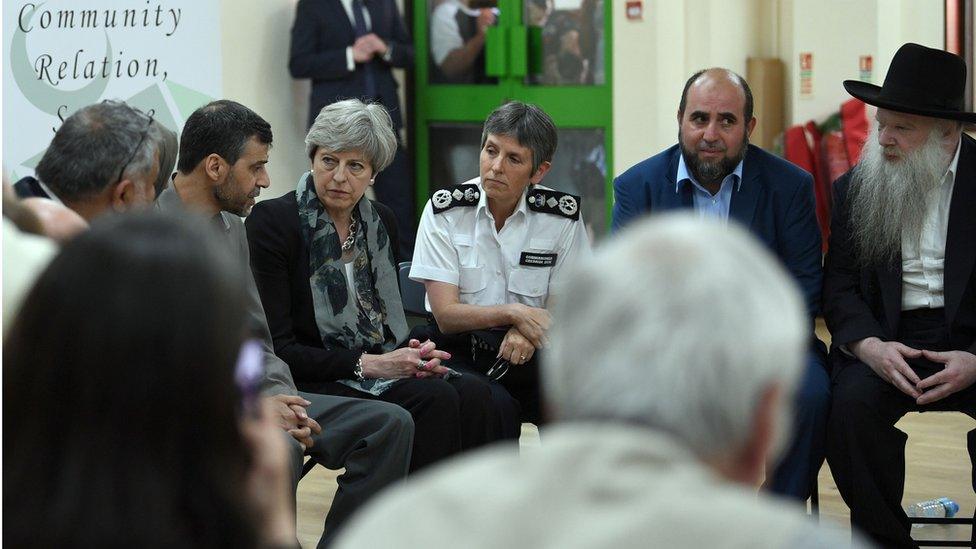 Theresa May and Met Police Commissioner, Cressida Dick meet Finsbury Park Mosque leaders