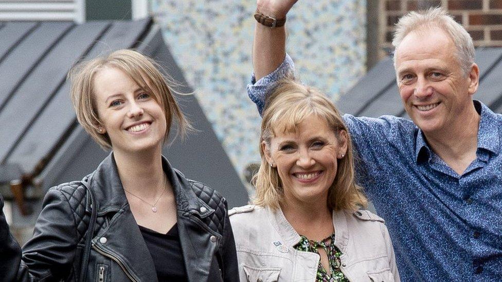 Laura Nuttall (left) with mother Nicola and father Mark