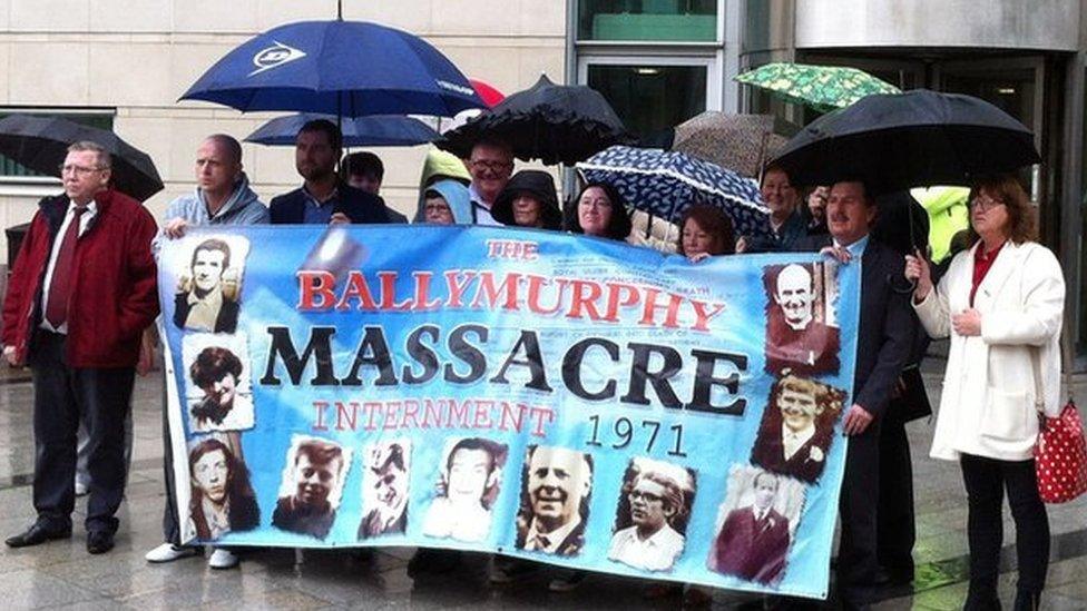 Relatives of those shot dead by soldiers in Ballymurphy in 1971