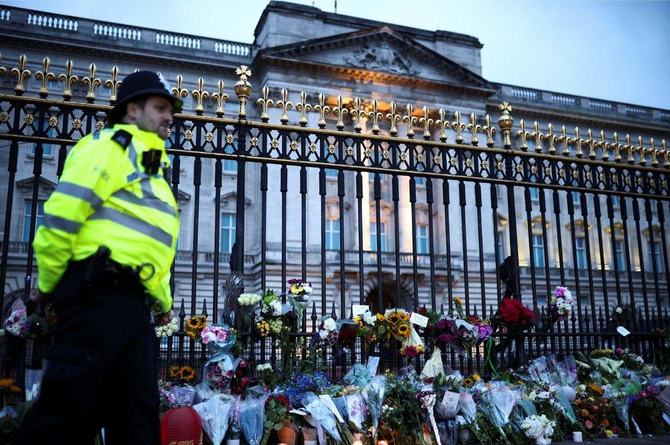 Policeman outside Buckingham Palace