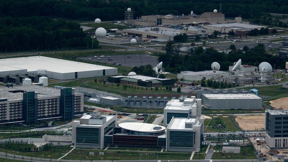 US Cyber Command joint operations center on the NSA campus is seen on May 25, 2020, in Fort Meade, Maryland