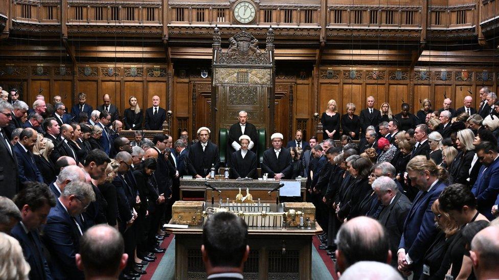 MPs standing for a minute's silence