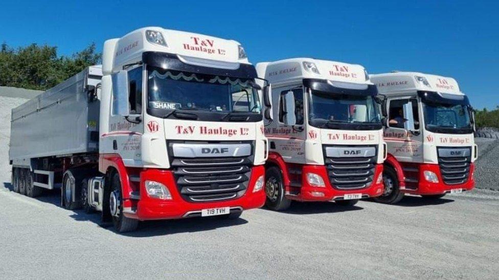 Three HGV vehicles