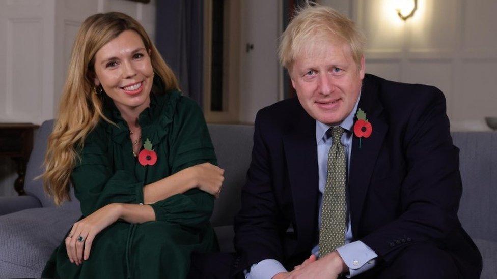 Boris Johnson and his wife Carrie Johnson