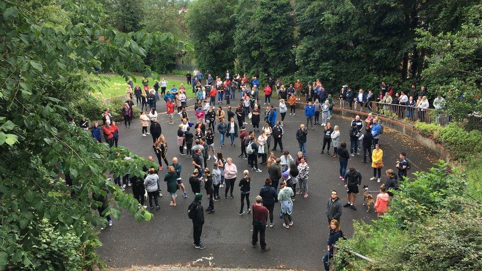 Volunteers gather in north Belfast