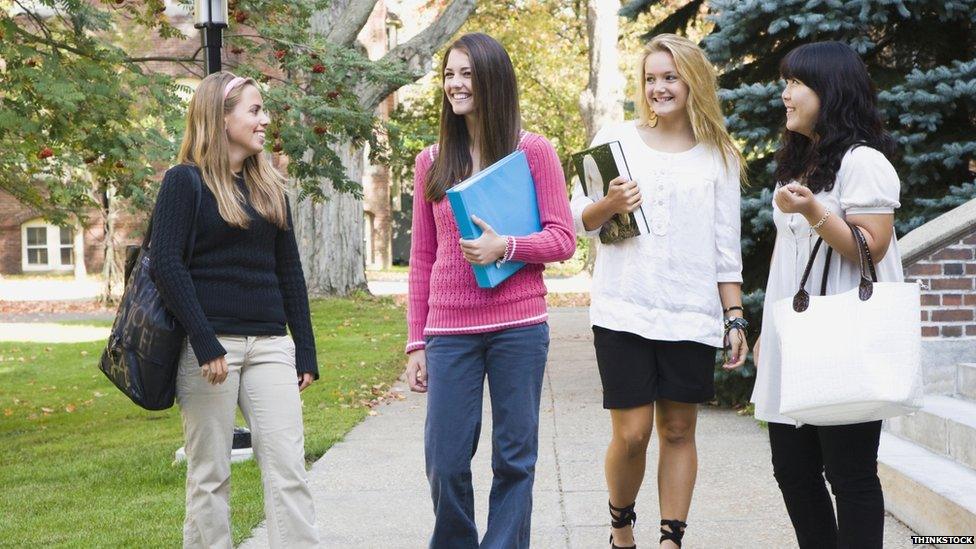 Students on campus