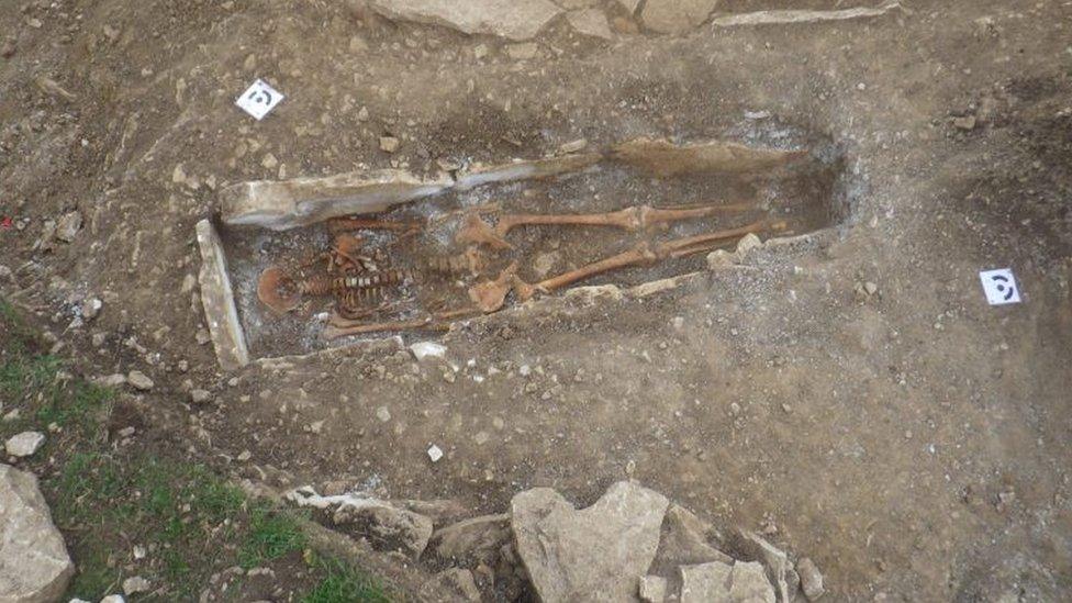 Skeleton unearthed by archaeologists