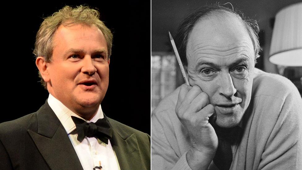 Hugh Bonneville and Roald Dahl