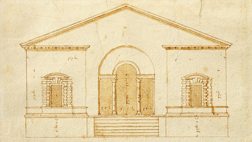 Design for Villa Valmarana, Vigardolo - by Andrea Palladio, circa 1560