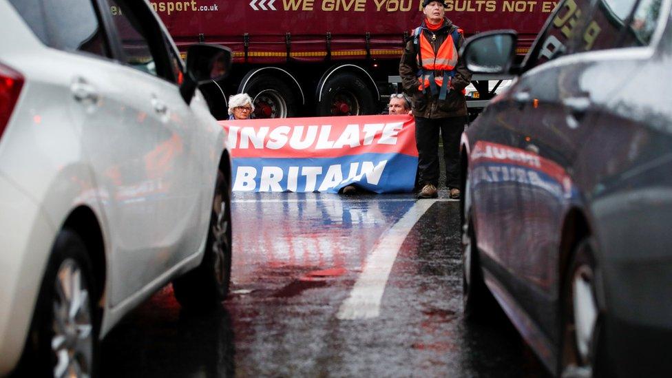 Insulate Britain protest near Heathrow