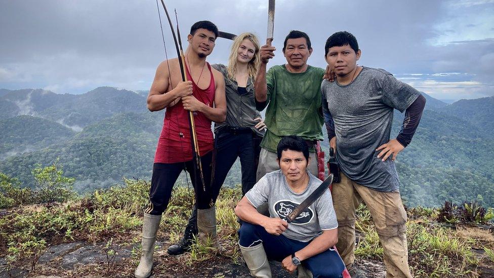 Lucy Shepherd and team in the Amazon