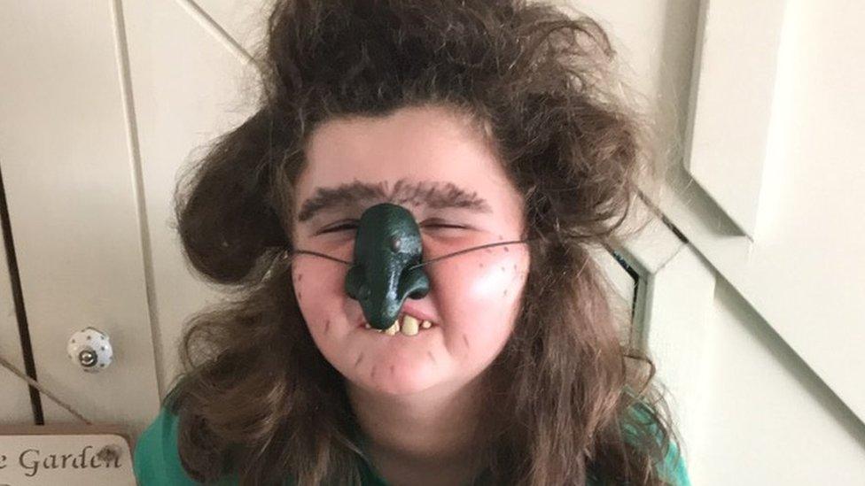 Six-year-old Gracie from Pembrokeshire is Mrs Twit