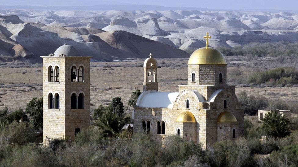 A Greek Orthodox church near the baptismal site