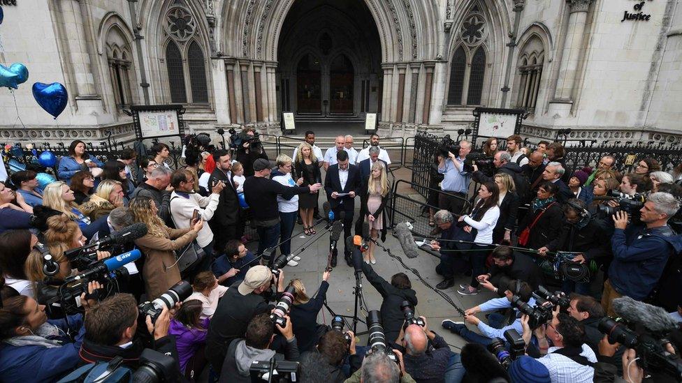 Charlie Gard's parents outside court