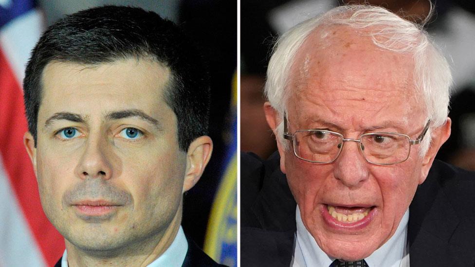 Pete Buttigieg and Bernie Sanders