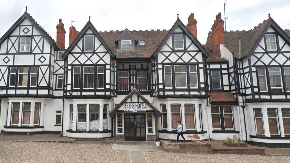 Ebers Hotel on Mansfield Road, in Nottingham.