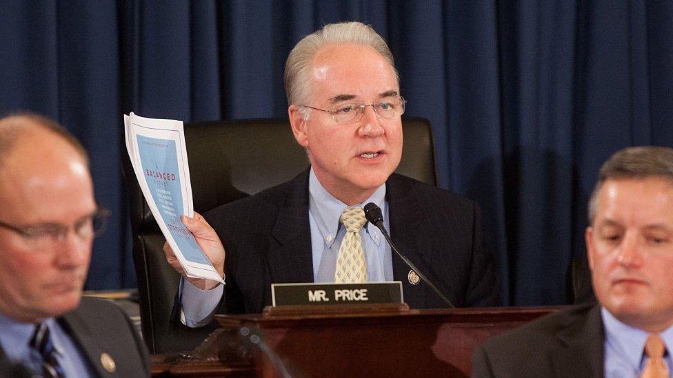 Congressman Tom Price presides over a House Budget Committee hearing.