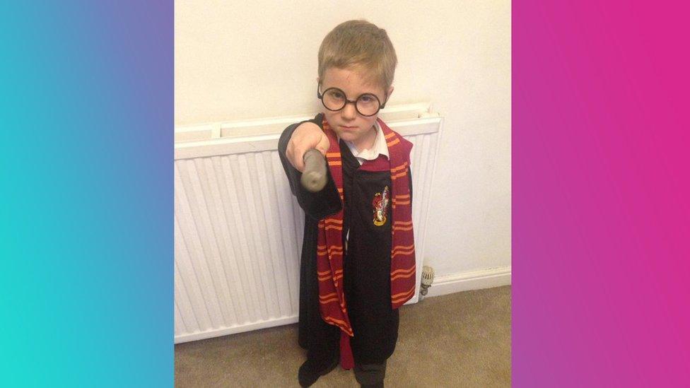 Freddie as Harry Potter