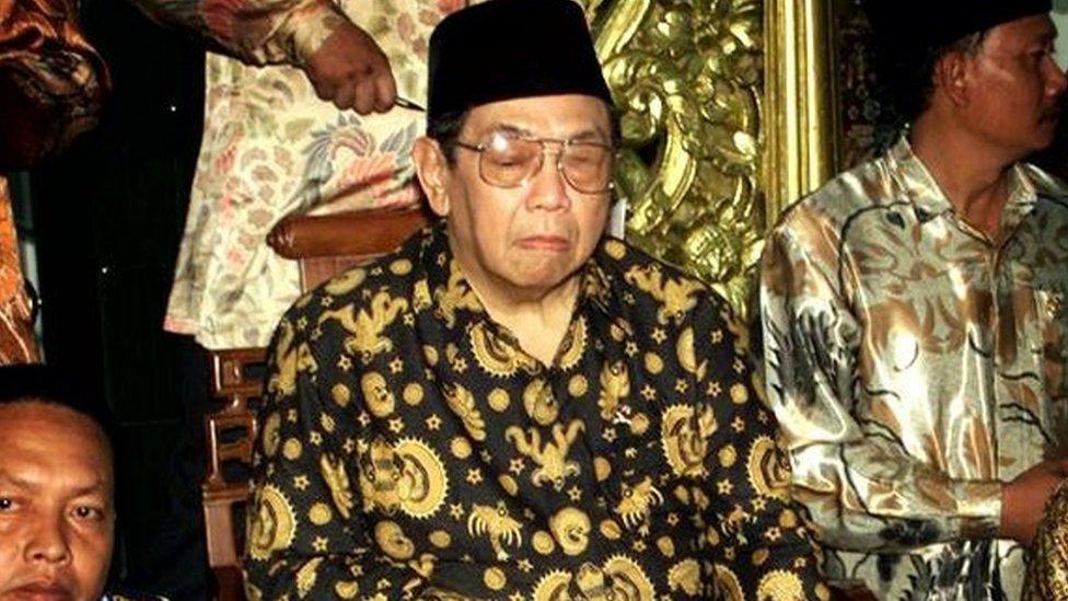 Indonesian President Abdurrahman Wahid in Pasuruan (February, 2001)