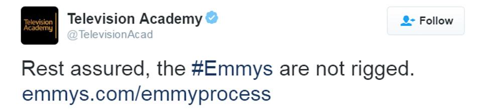 Television Academy tweet