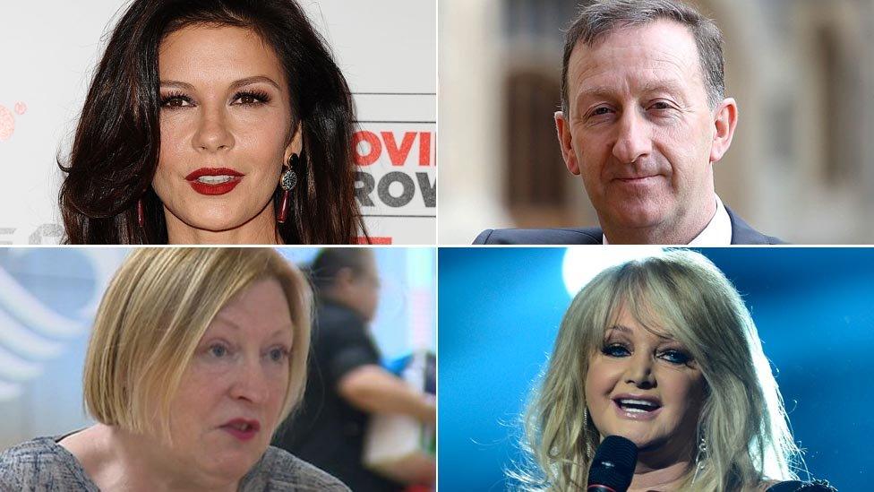 As well as Catherine Zeta Jones, Huw Jenkins, Edwina Hart and Bonnie Tyler were all honoured