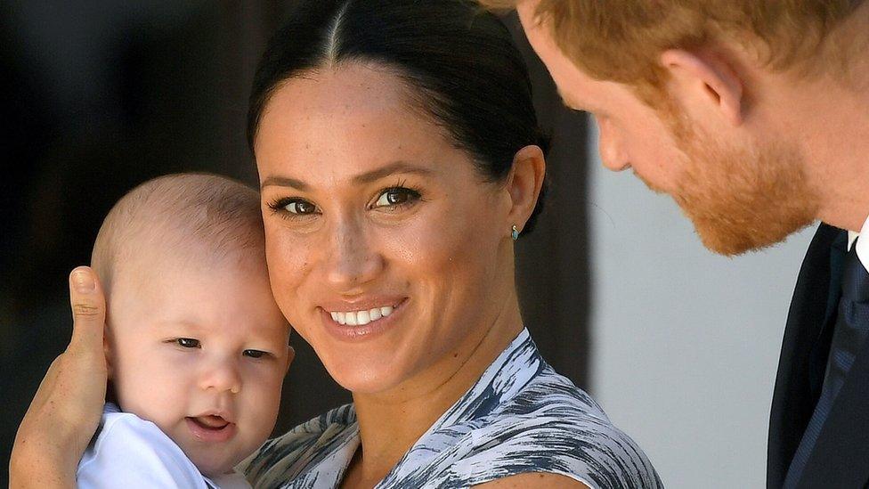 baby archie, meghan and Prince Harry.