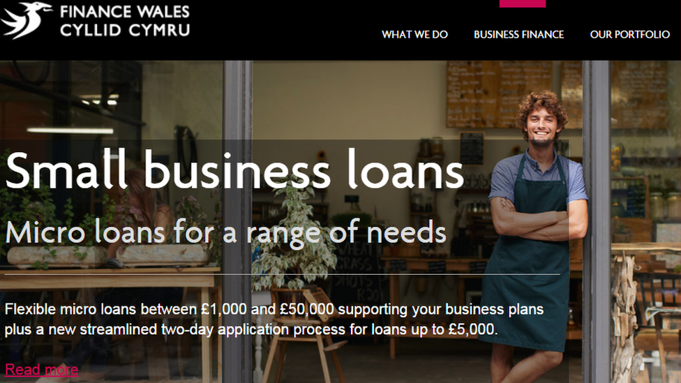 Finance Wales website