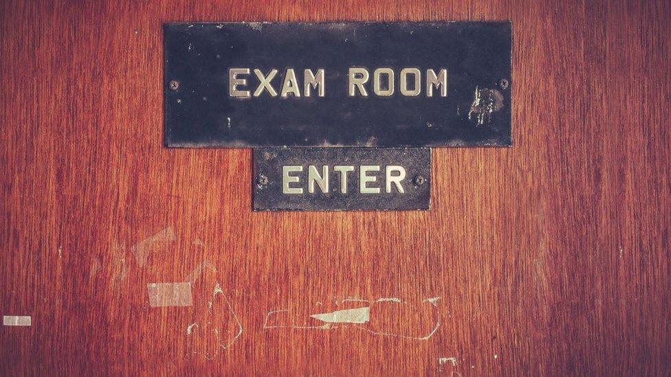 Exam room door