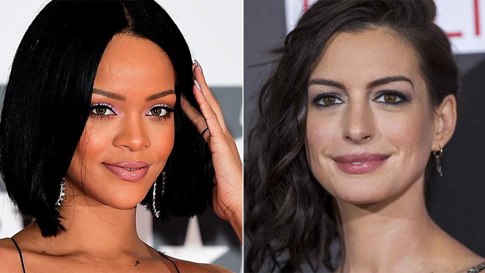 Rihanna and Anne Hathaway