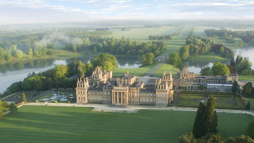 Blenheim Palace aerial view