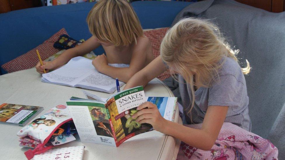 Home-schooling on board ship