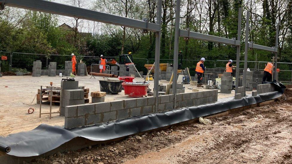 Work under way at Martin House Hospice in Wetherby