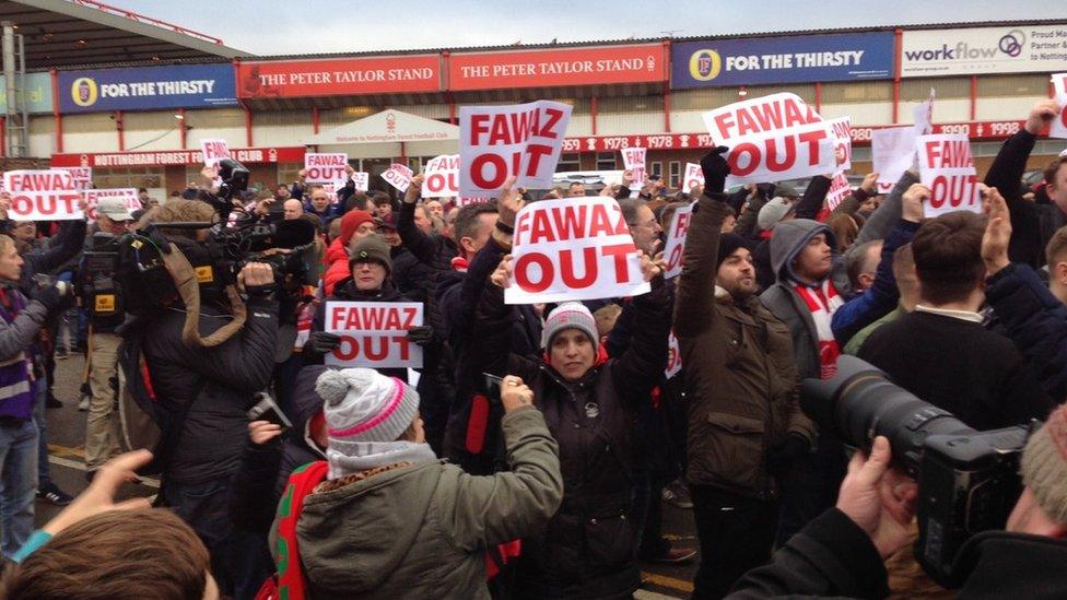 Nottingham Forest chairman protest at City ground