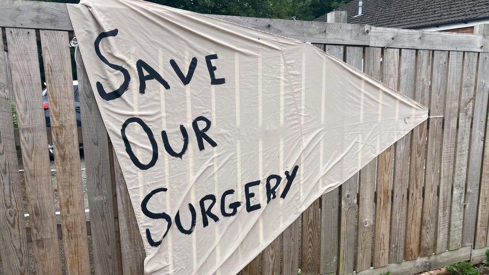 Sign outside Wenlock Surgery