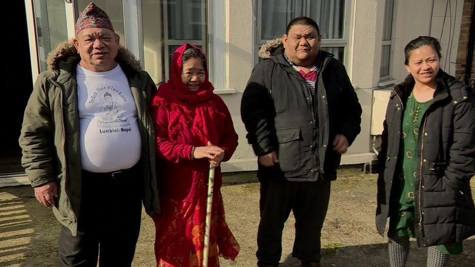 Krishna Gurung and his family