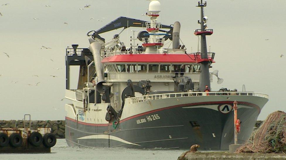 Asbjoern in harbour at Skagen