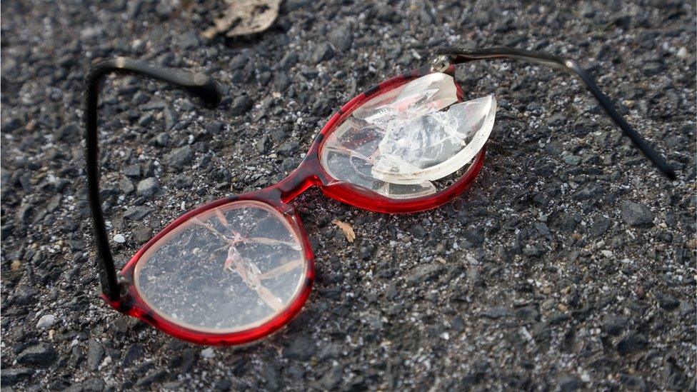 Broken glasses