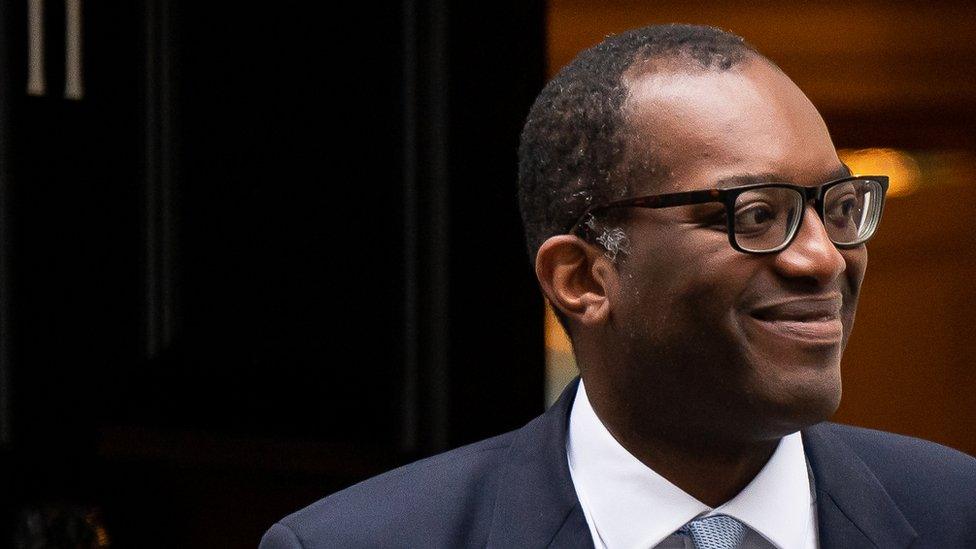 Chancellor of the Exchequer Kwasi Kwarteng leaves 11 Downing Street