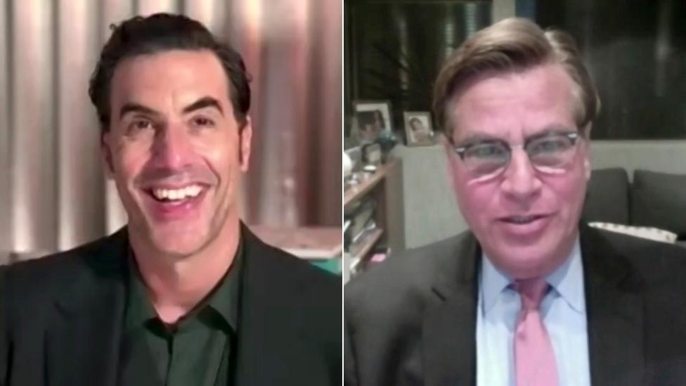 Sacha Baron Cohen and Aaron Sorkin