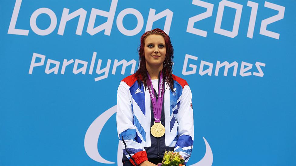 Jessica at a medal ceremony