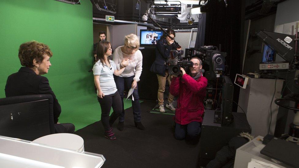 Melanie Segard in the France 2 weather studio