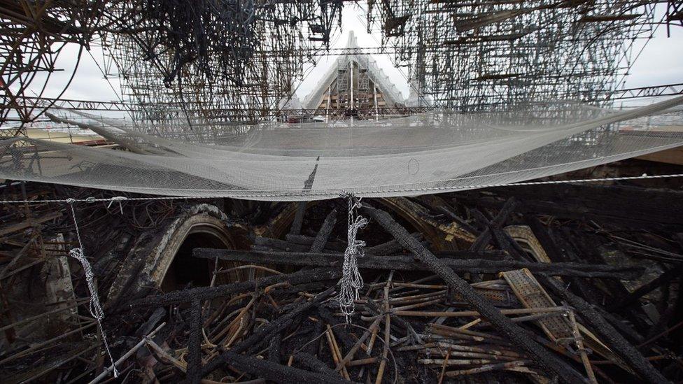 Scaffolding in Notre Dame