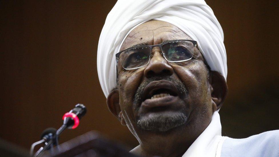 Omar al-Bashir on 1 April 2019