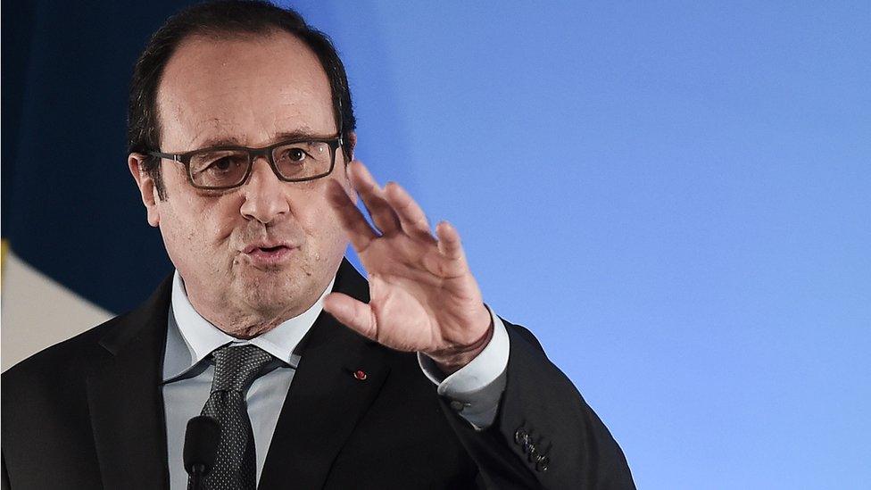 French President Francois Hollande (23 Jan file pic)