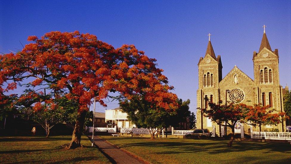 Independence Square and Basseterre Cathedral