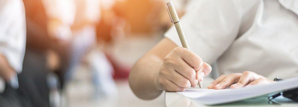 Pupil sitting an exam